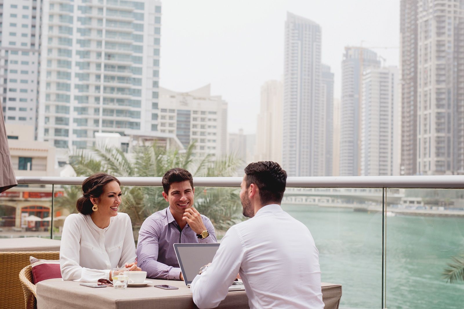Executive team reviewing family balance sheet reports