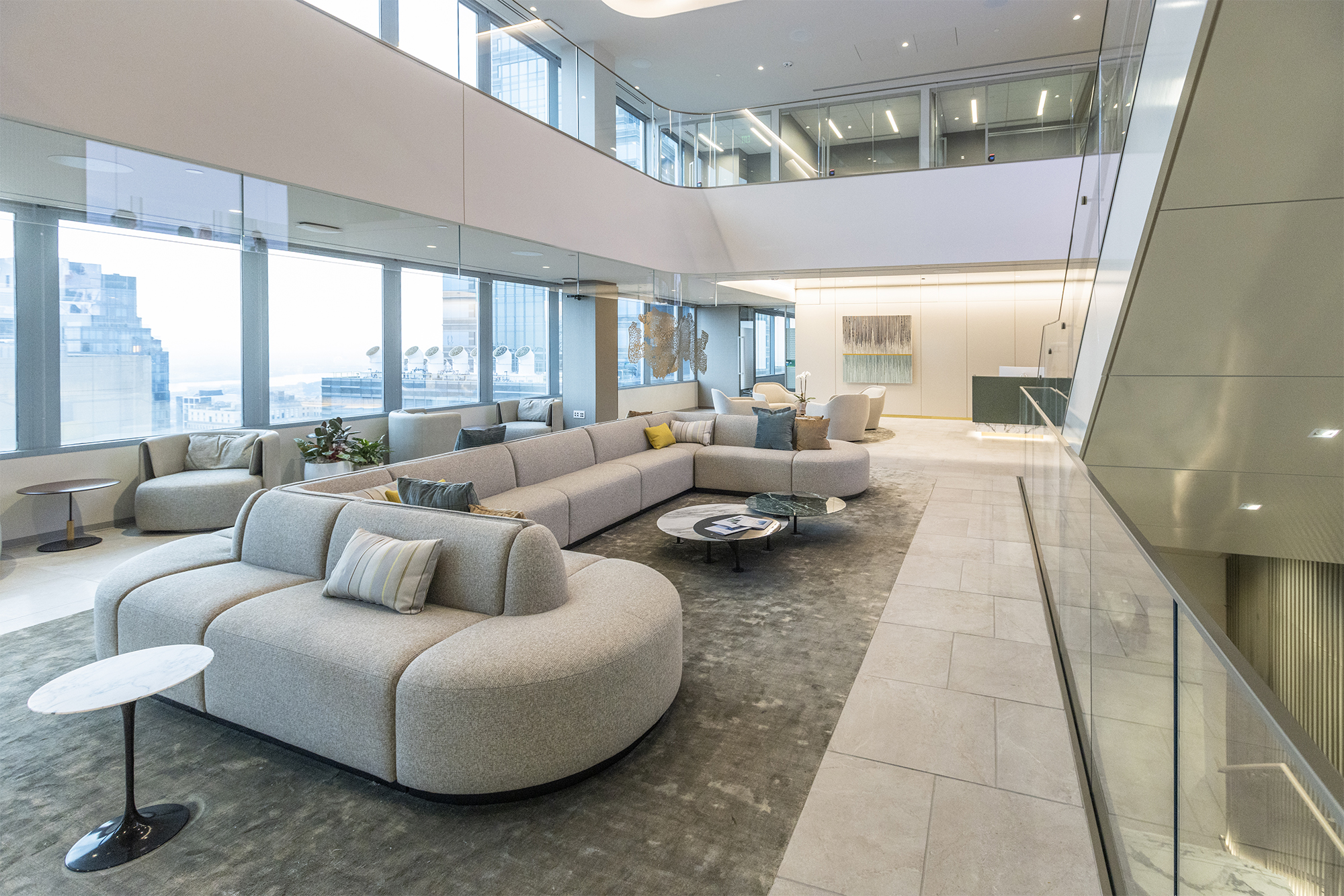 Glenmede modern reception and architectural atrium